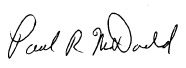 Paul McDonald signature